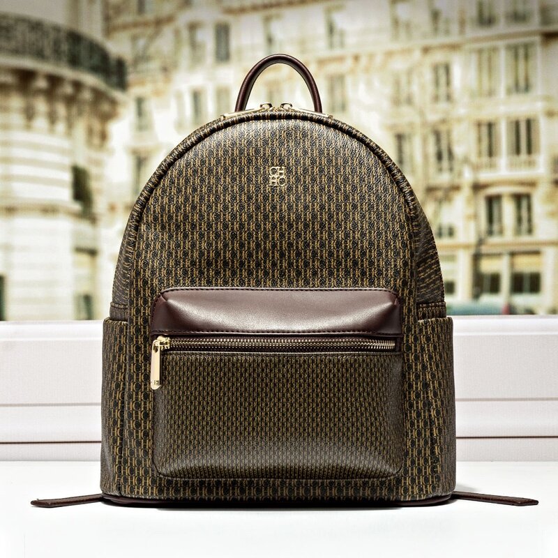 CH  2022 New Fashion 100% Leather Unisex Backpack with Letter Printed Shoulder Bag Luxury Designer Brand Backpack