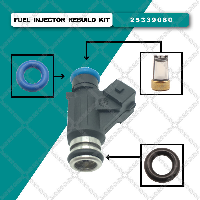 8 set Fuel Injector Service Repair Kit Filters Orings Seals Grommets for Chinese car OEM 25339080