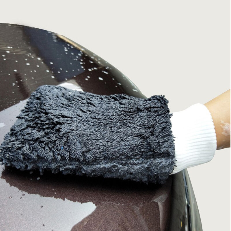 28*19cm Car Wash Gloves Microfiber Car Grooming Cleaning Supplies Absorbent Thickened Car Wash Gloves Accessories