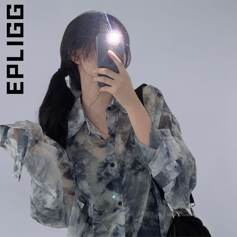 Epligg الكورية نمط المرأة قميص مثير الأساسية لينة الأصدقاء ضئيلة بسيطة التعادل صبغ المرأة قمة الرجعية جديد ملابس امرأة غير رسمية الإناث