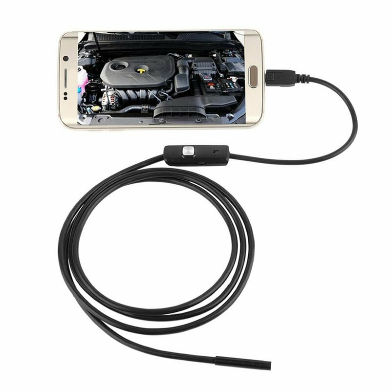 7 مللي متر كاميرا صغيرة منظار مزوّد بمنافذ USB مقاوم للماء 720P HD Borescope ثعبان التفتيش أنبوب كاميرا فيديو التكيف للهواتف الذكية