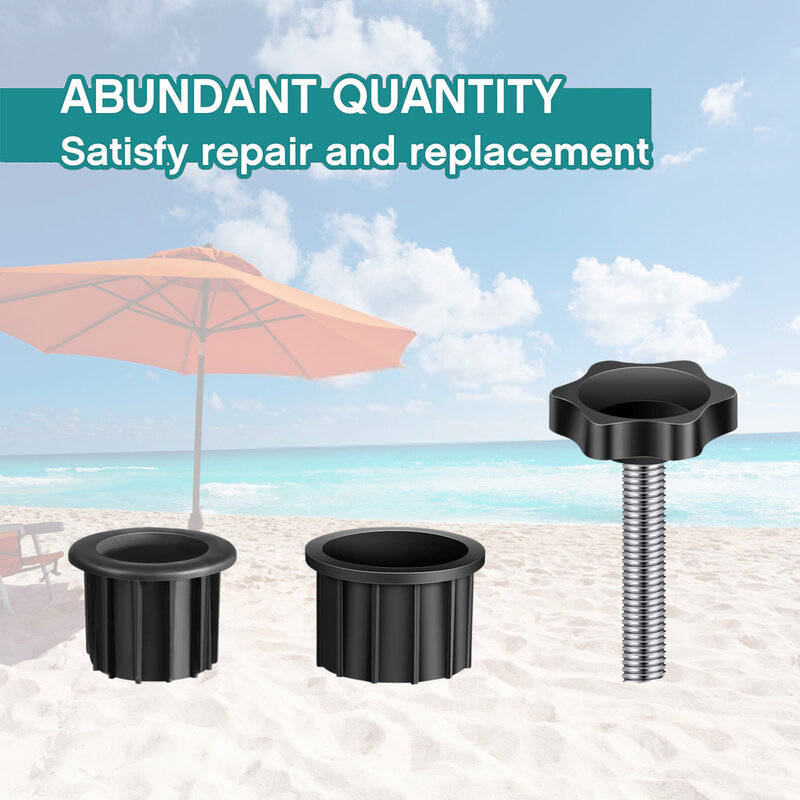 Round Weight Base Umbrella Base Heavy Duty PP Outside Patio Umbrella Stand Pole Holder 1.5-inch/1.9-inch Steel Pole Weighted