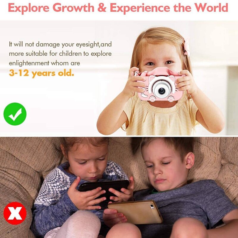 كاميرا صغيرة للأطفال كاميرا رقمية لعبة القط HD كاميرا للأطفال لعبة تعليمية كاميرا لعب الأطفال #5