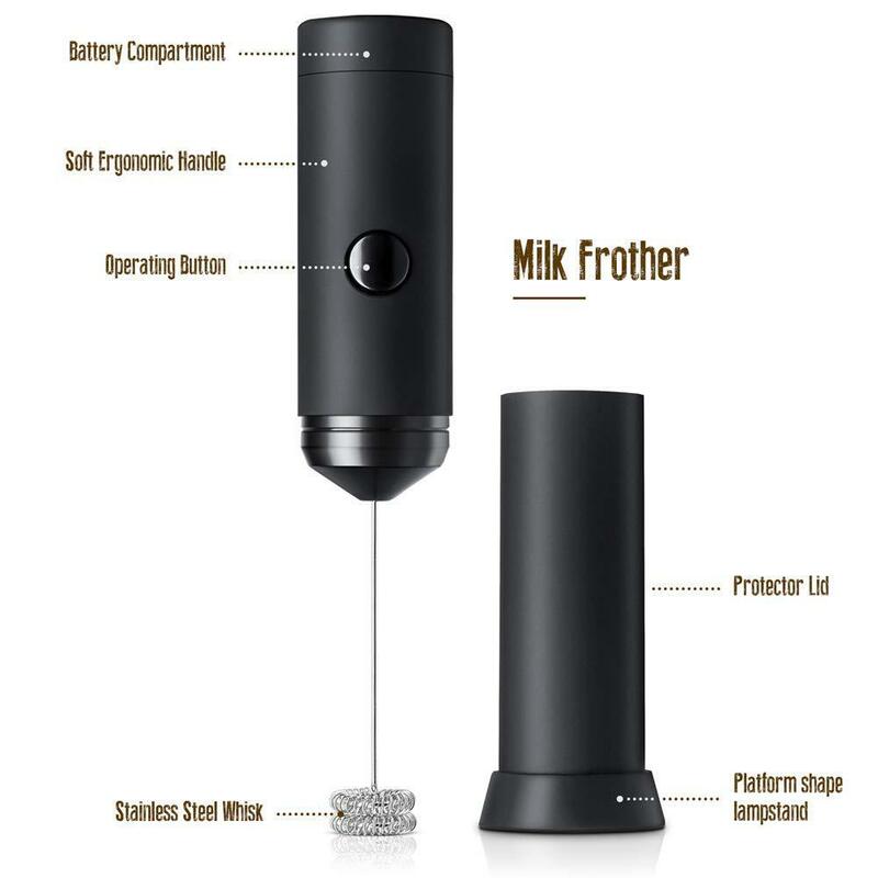 كابتشينو صانع فقاعات الحليب آلة خفق البيض Frother الحليب خلاط القهوة الصغيرة خلاط كهربائي خلاط المطبخ