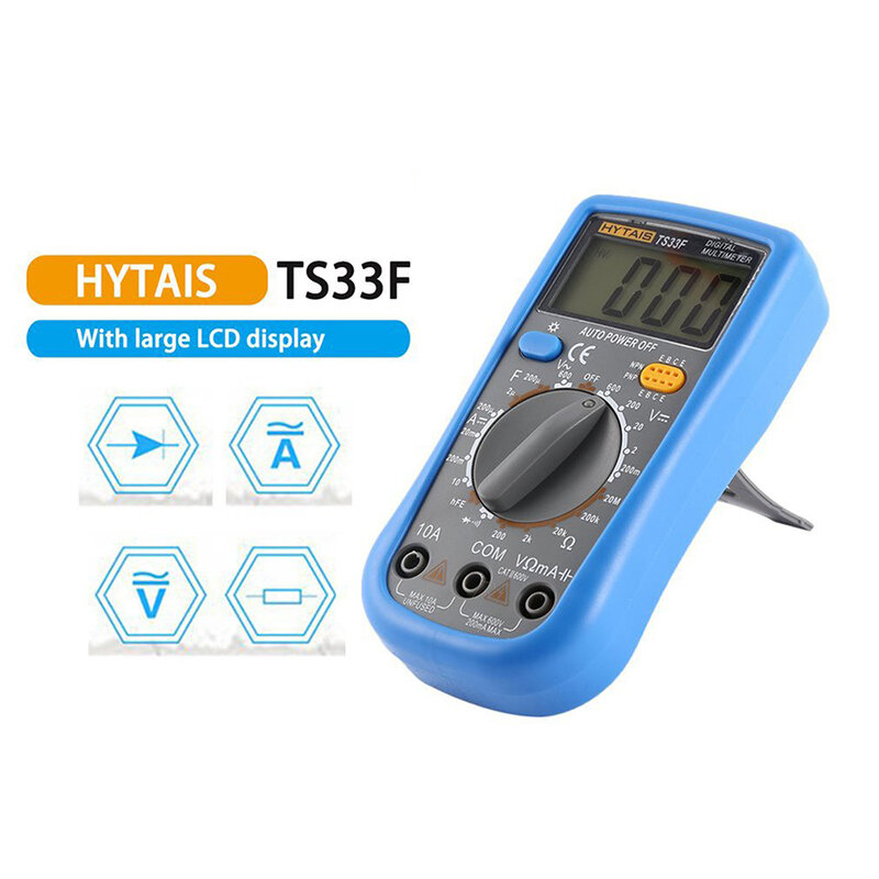 HYTAIS TS33F الرقمية عالية الدقة السيارات اغلاق كهربائي صيانة متعددة جيب صغير متر قياس السعة