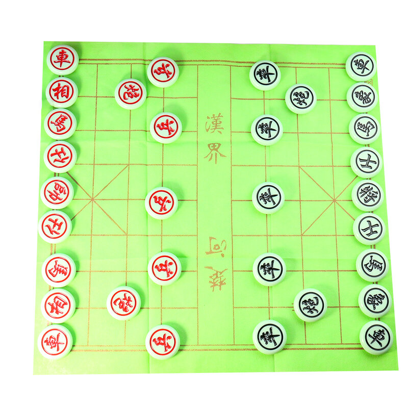 لعبة الشطرنج الصينية التقليدية Xiangqi نحت تقليد اليشم الراتنج Chessman المحمولة الشطرنج مجلس استراتيجية لعبة تعليمية هدية #3
