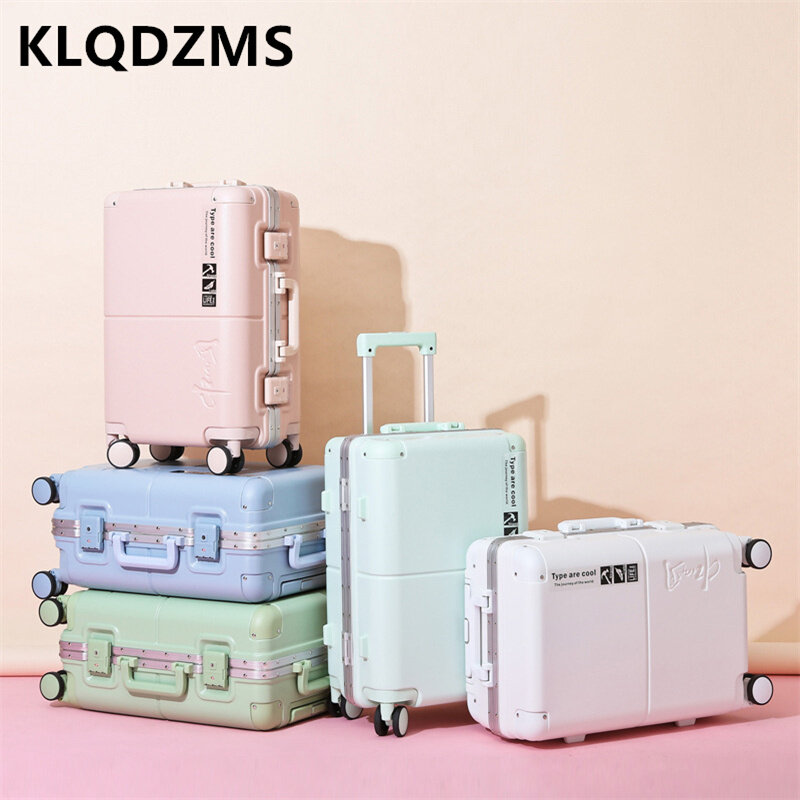 KLQDZMS الموضة حقيبة صغيرة جديدة الأمتعة حقيبة تروللي بعجلات 20 بوصة عجلة عالمية 24 بوصة حقيبة كلمة السر الطالب