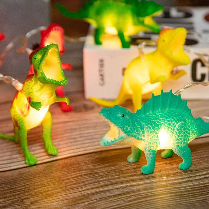 3M 20 LED ديناصور عيد الميلاد الجنية سلسلة الأنوار جارلاند للحزب كيد غرفة ديكور البطارية بالطاقة الديناصورات ألعاب أطفال هدية