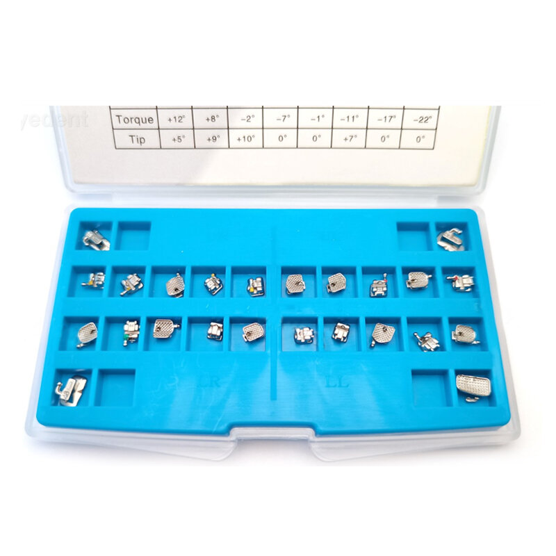 تقويم الأسنان المعدنية MIM قطعة واحدة الأقواس الصغيرة روث/MBT .022 3-4-5 السنانير السلبي الذاتي ربط الأقواس