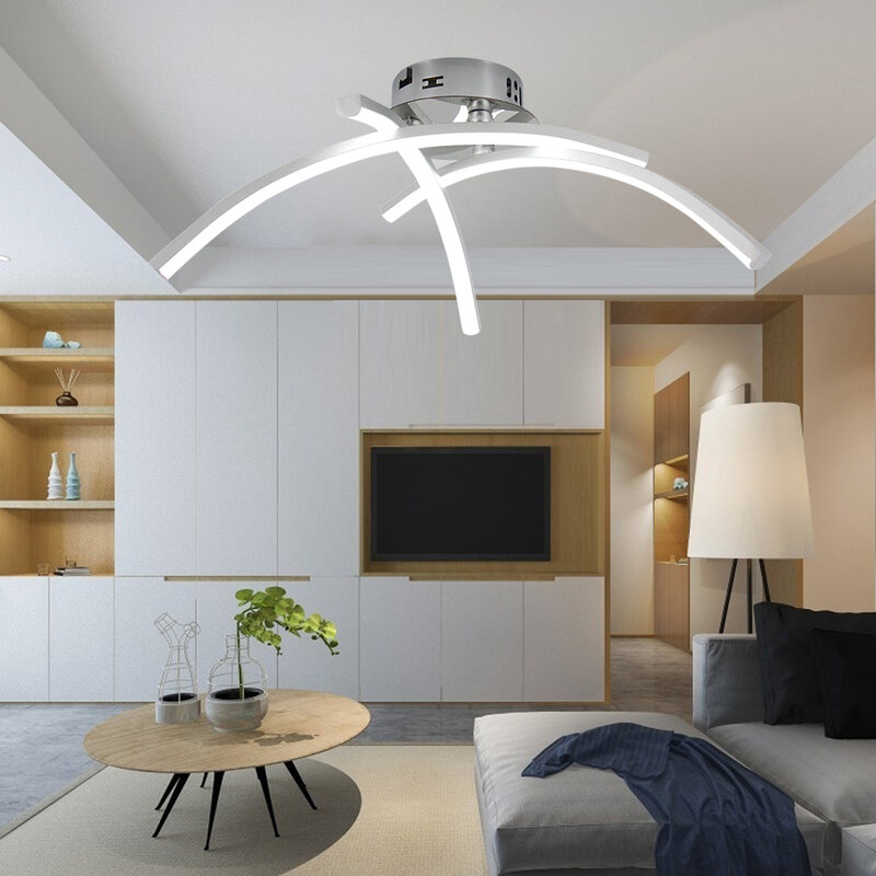 سقف ليد حديث ضوء تريجيمينال 85-265 فولت LED مصباح السقف الثريا غرفة نوم المنزل الإضاءة المطبخ مصباح الحمام LED