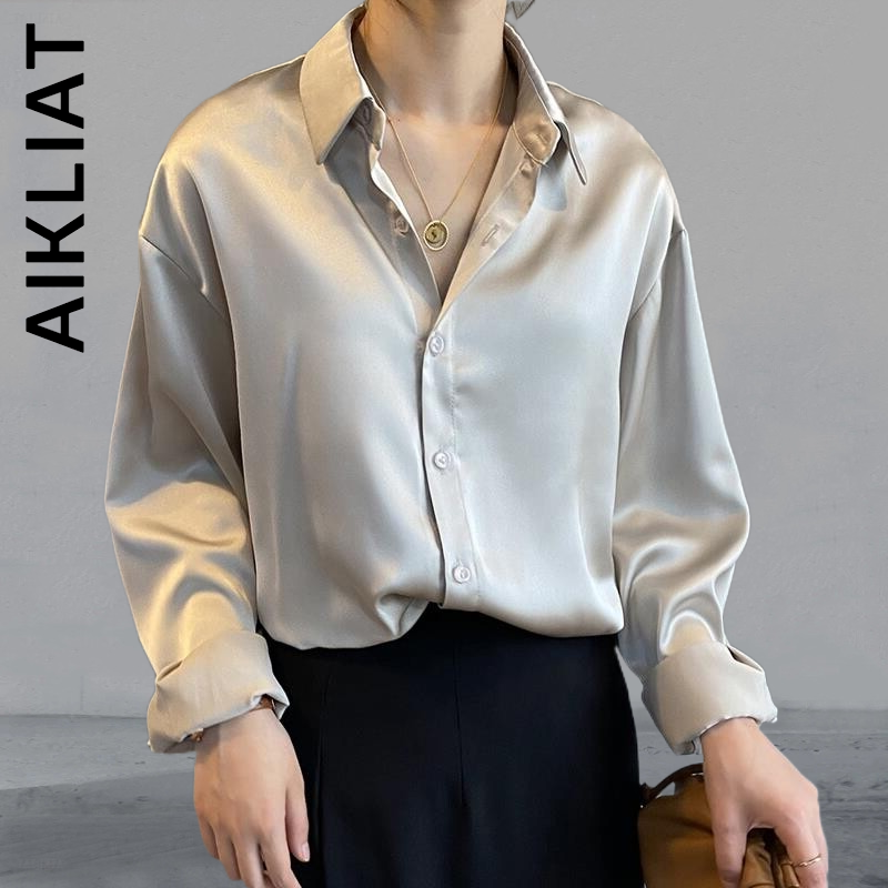 Aikliat المرأة قميص جديد الأساسية خمر لينة بلايز عادية ريترو القمم المرأة مثير بلوزات النساء حفلة المرأة بلايز أنثى