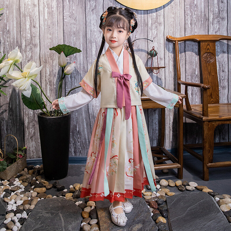 2022 Spring New Girl Oriental Ancient Embroidery Fairy Hanfu Dress Chinese Traditional Skirt Party Evening Performance Vestido