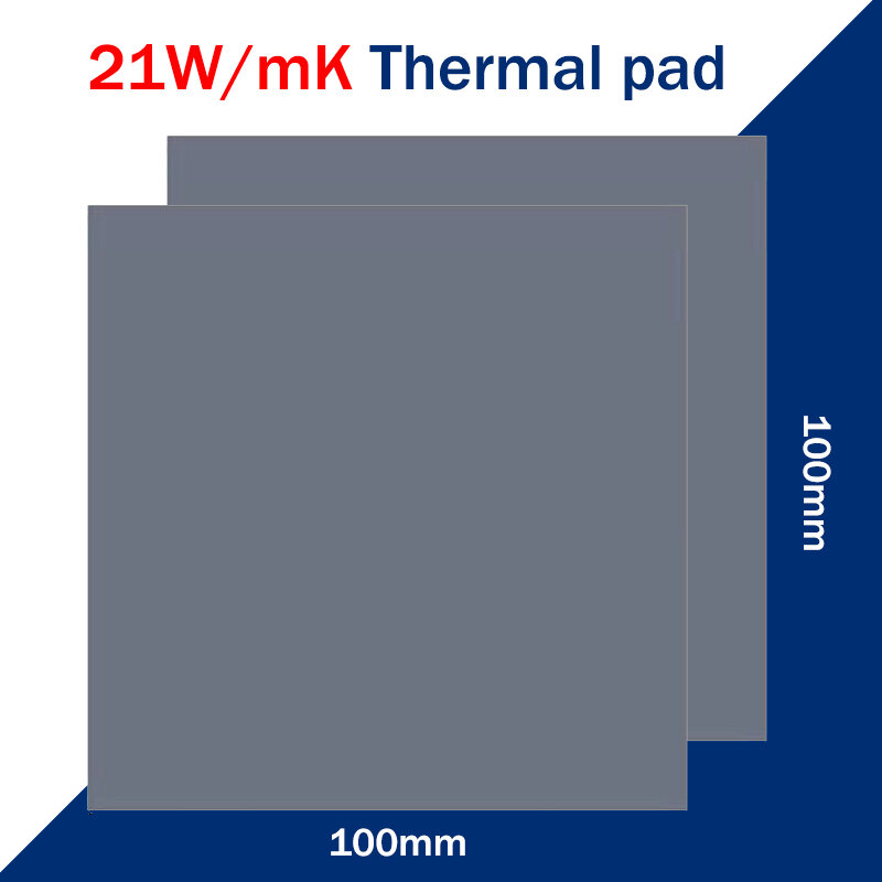 21 واط/mK الموصلية الحرارية لوحة حرارية 100x100 مللي متر عالية الجودة وحدة المعالجة المركزية المبرد التبريد موصل بطانة حماية من السيليكون العزل الحراري
