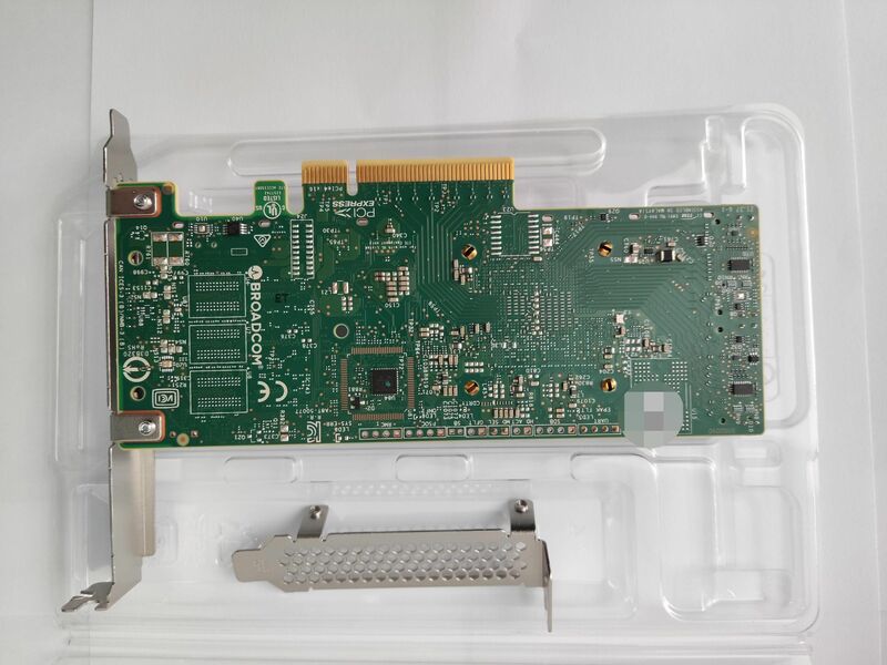 جديد برودكوم 05-50077-02 HBA LSI9500-16I 12 جيجابايت/ثانية SAS/NVMe PCIe 4.0x8 المضيف حافلة محول خادم إضافة على بطاقات صفيف بطاقة رائد #2
