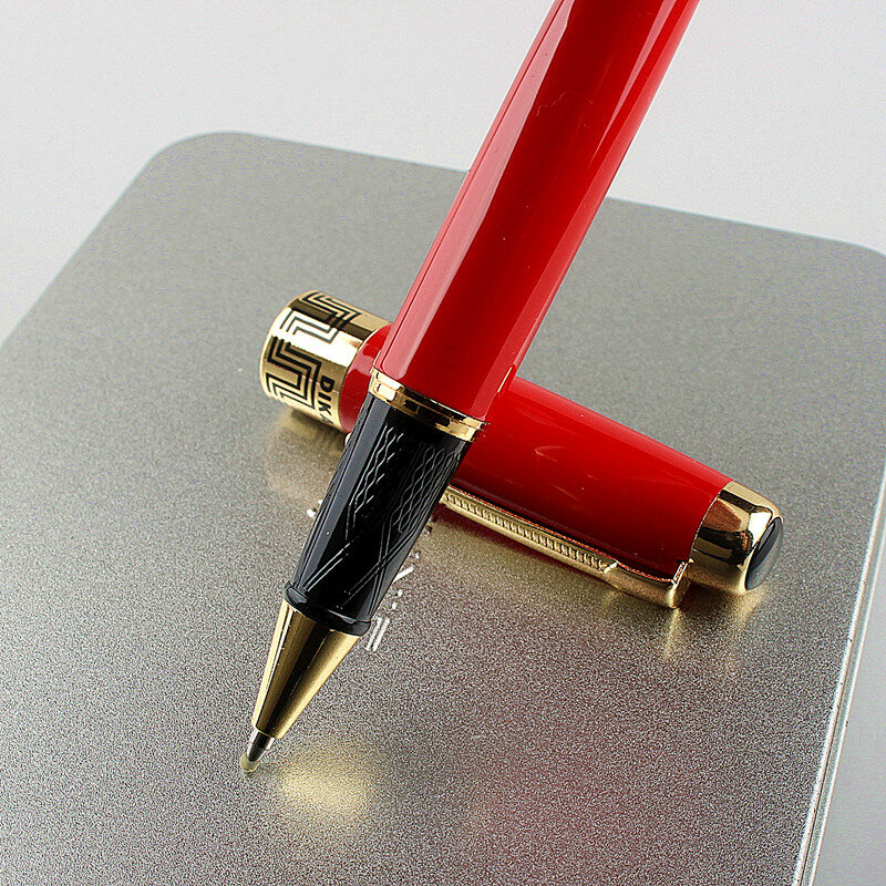 فاخر الثقيلة يشعر قلم حبر جاف معدني أقلام مدرسة الأعمال مكتب توقيع قلم حبر الكتابة بالقلم طالب لوازم مكتبية