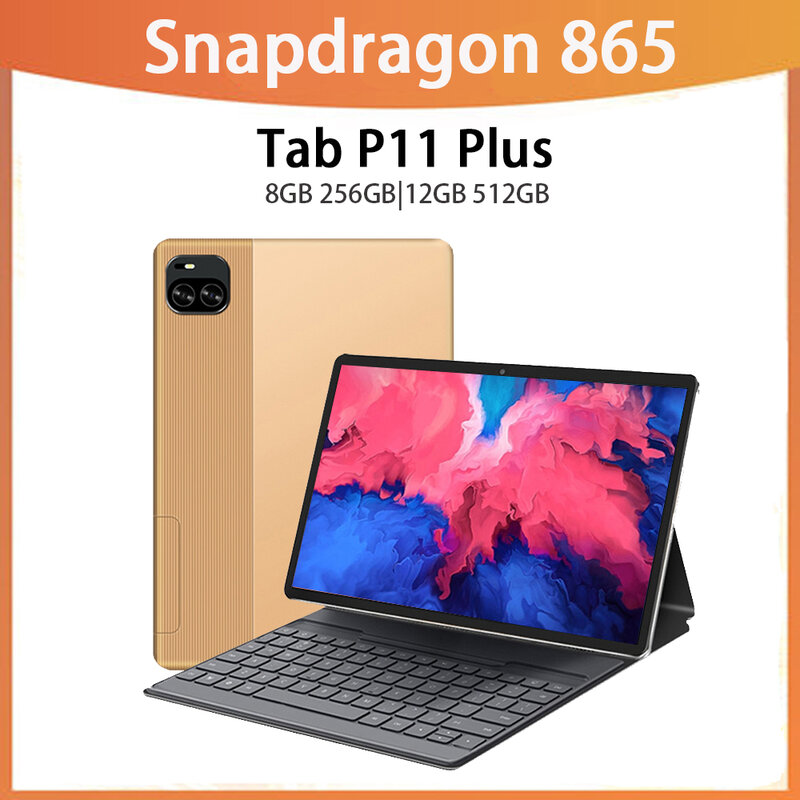 نسخة عالمية Tab P11 Plus أندرويد 12 اللوحي 11 بوصة HD Snapdragon 865 12GB 512GB Tablette 5G شبكة تحديد المواقع 8800mAh الكمبيوتر اللوحي