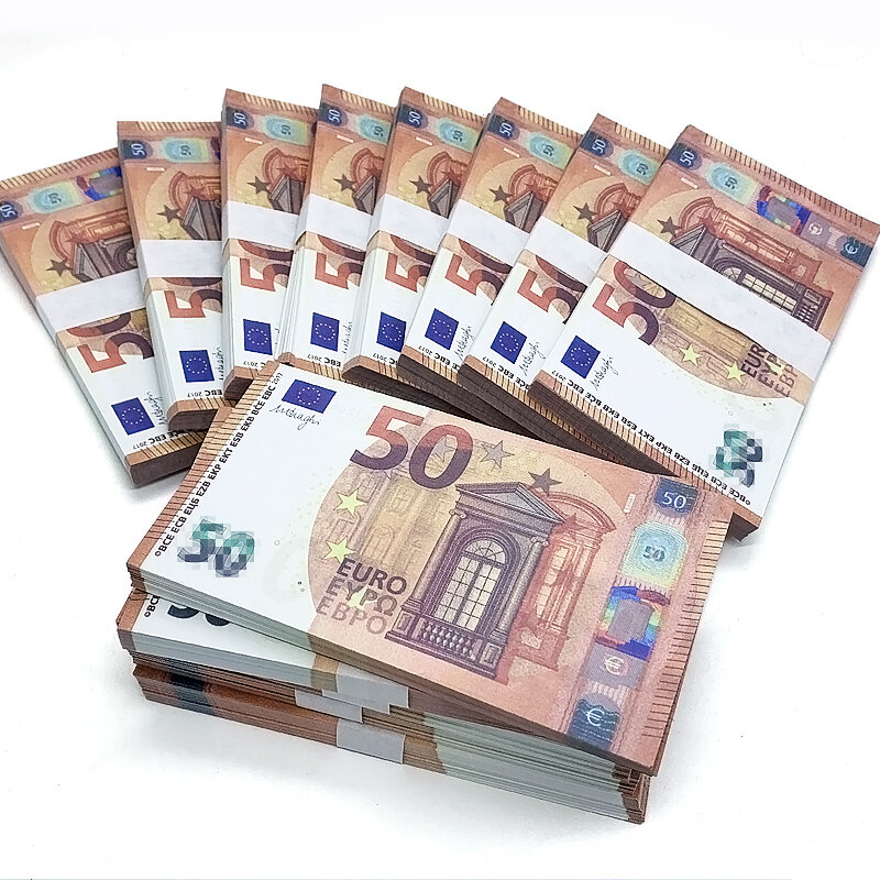 100 قطعة/المجموعة الدعائم السحرية الأوراق النقدية محاكاة اليورو عملة الدعائم ألعاب احتفالات الديكور