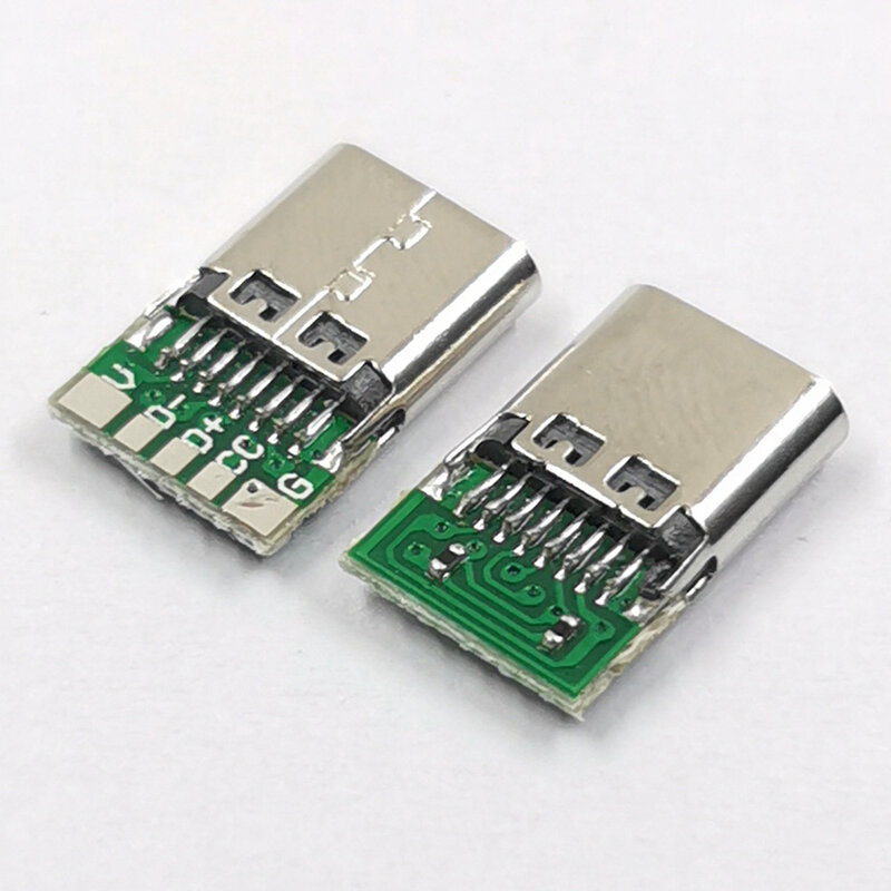 USB 3.1 نوع c وصلات ذكور وإناث جاك 5A عالية الحالية usb ذكر التوصيل محطات كهربائية لحام لتقوم بها بنفسك كابل بيانات دعم PCB #6