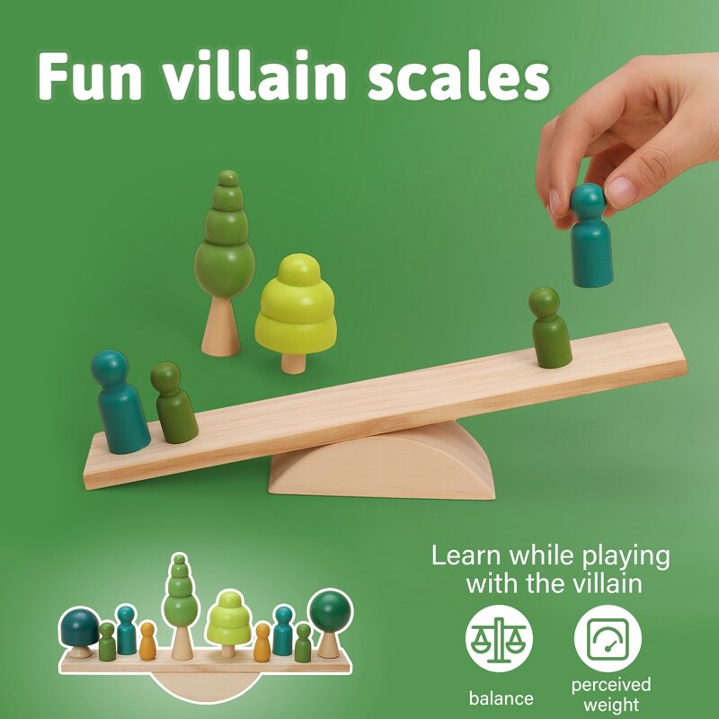 محاكاة شجرة ميزان مقياس لعبة الأطفال مونتيسوري لعبة متأرجحة ألعاب تعليمية الطفل التوازن التدريب منشئ للهدايا