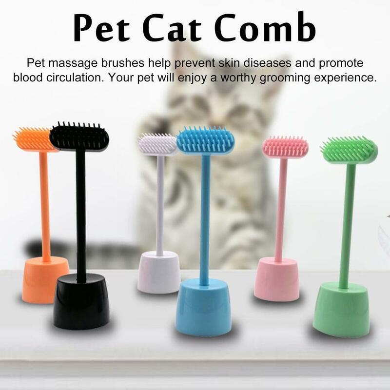 Pet Grooming Brush Long Handle Cat Massage Brush Pet Grooming Fur Cat Comb Hair Knot Removal Pet Shedding Cutter Tools Dog Z9S0 #4