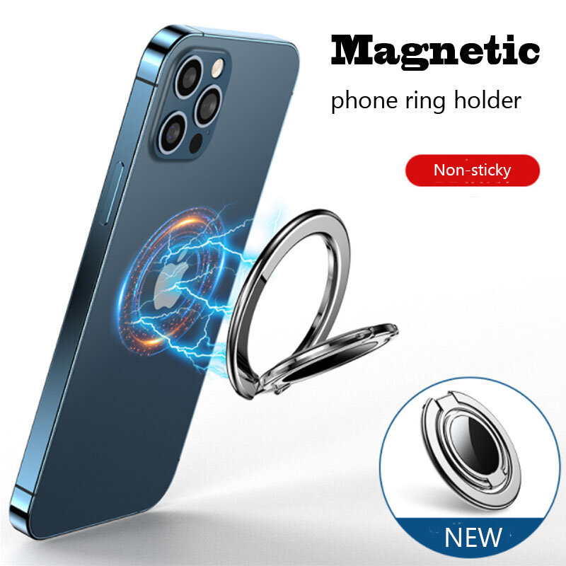 المغناطيسي حامل الهاتف الخليوي الدائري متوافق مع آيفون 12 13 14 سلسلة MagSafe القابلة للإزالة الهاتف الخليوي قبضة مسنده