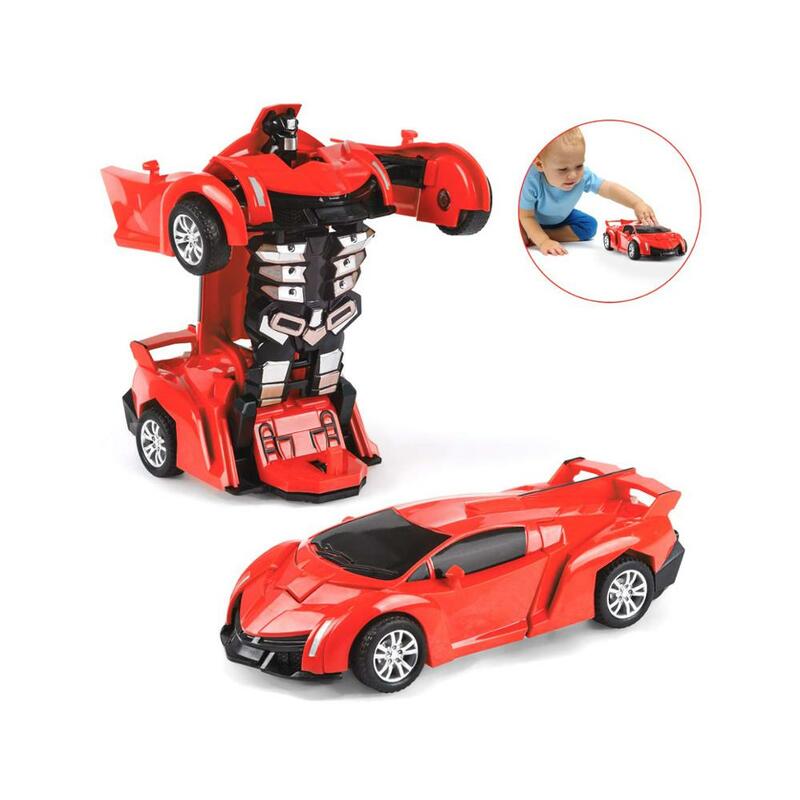 مفتاح واحد تشوه سيارة اللعب التلقائي تحويل روبوت البلاستيك نموذج سيارة مضحك Diecasts لعبة الأولاد هدايا مذهلة لعبة طفل