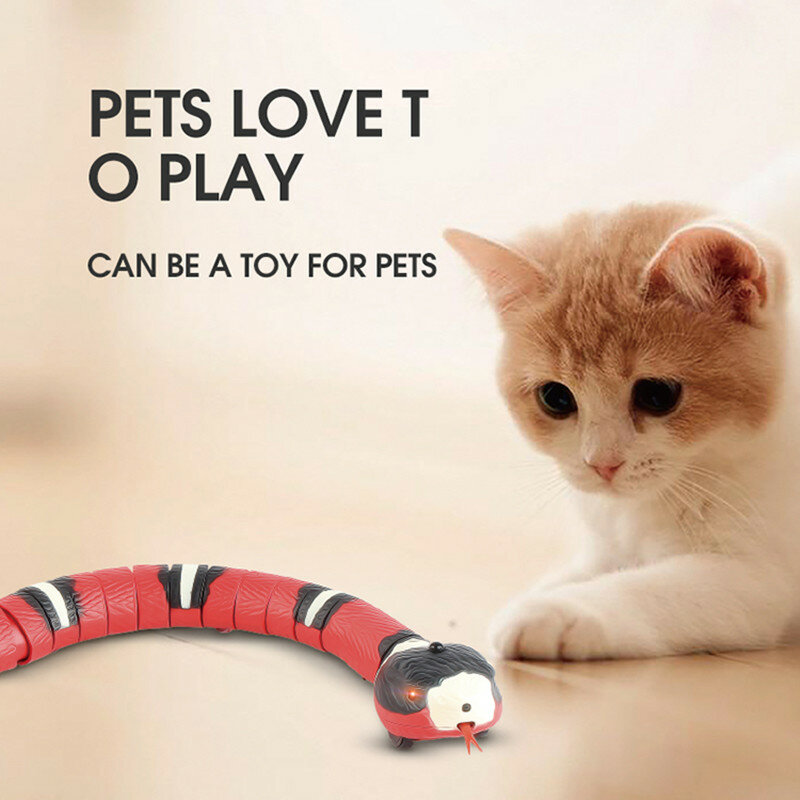القط اللعب التفاعلية الذكية الاستشعار ثعبان الحركة للقطط مضحك USB قابلة للشحن القط اكسسوارات للحيوانات الاليفة الكلاب اللعب #2