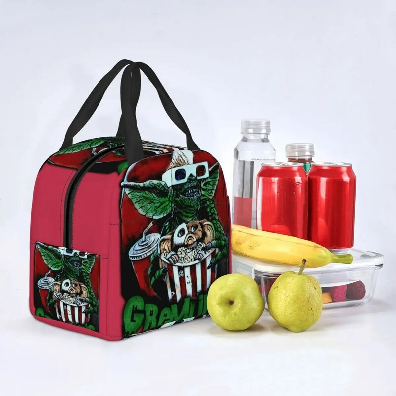 Gremlins Insulated Lunch Bags for Work School Gizmo 80s Movie Mogwai Horror Retro Resuable Cooler Thermal Lunch Box Women
