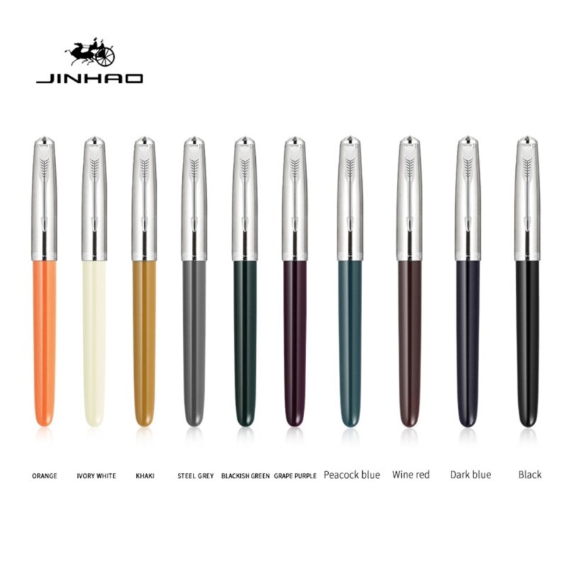Jinhao-منتج جديد 86 ريترو الحد الأدنى نافورة القلم العلامة التجارية الجديدة دائم بنك الاستثمار القومي