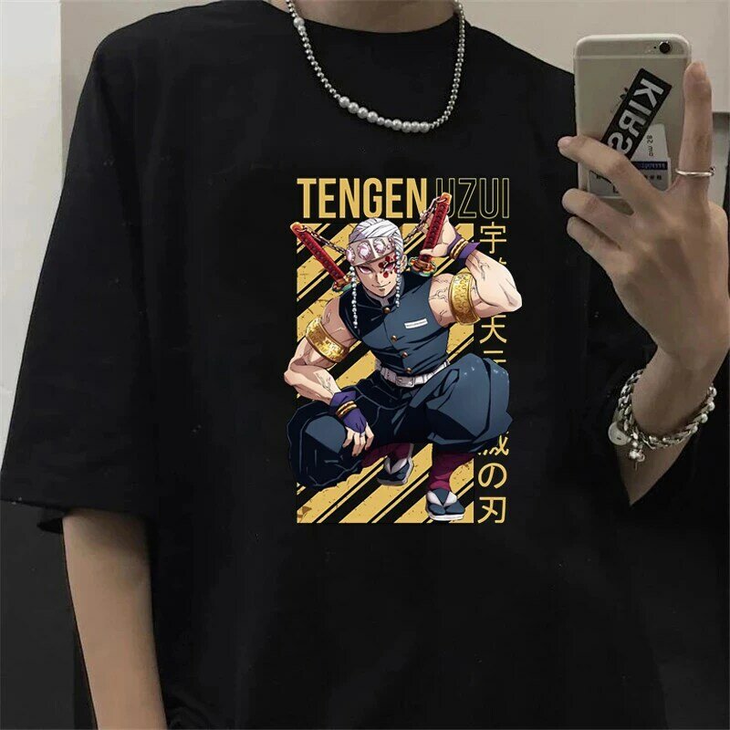Demon Slayer Women T Shirt Kimetsu No Yaiba Rengoku Short Sleeeve Tshirt Anime Unisex Cartoon Fashion Woman Blouses 2022 Top Tee
