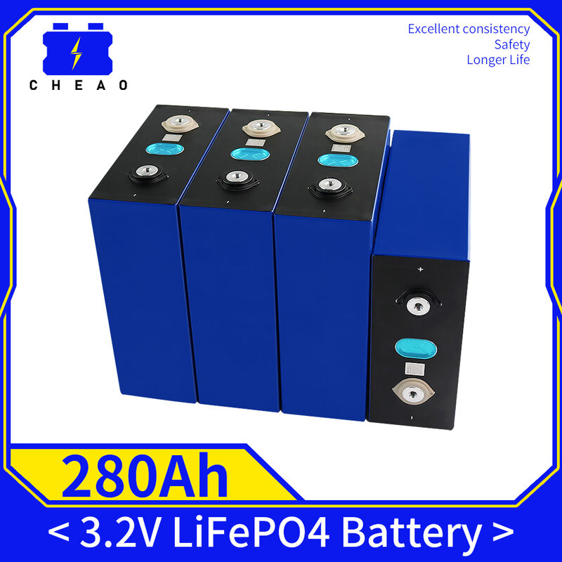 8 قطعة 3.2 فولت Lifepo4 280Ah بطارية العلامة التجارية الجديدة قابلة للشحن lifepo4 batteri للطاقة الشمسية لتقوم بها بنفسك 12 فولت بطارية كهربائية RV الاتحاد ال...