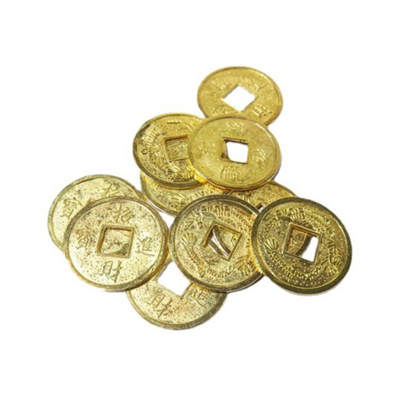 50 قطعة عملة ثروة وكنز المال حفرة مربعة تقليد الذهب والنحاس عملات عملات fegnui الصينية