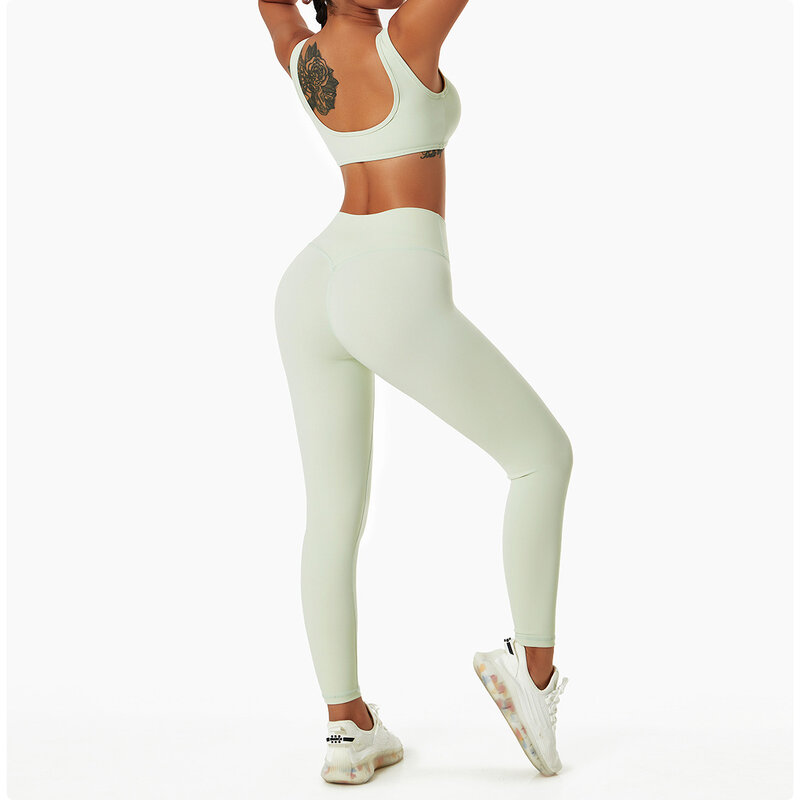 مجموعة اليوغا 2 قطعة المرأة رياضية سلس تجريب ملابس رياضية الصالة الرياضية الملابس الرباط عالية الخصر طماق بدلات رياضية اللياقة البدنية