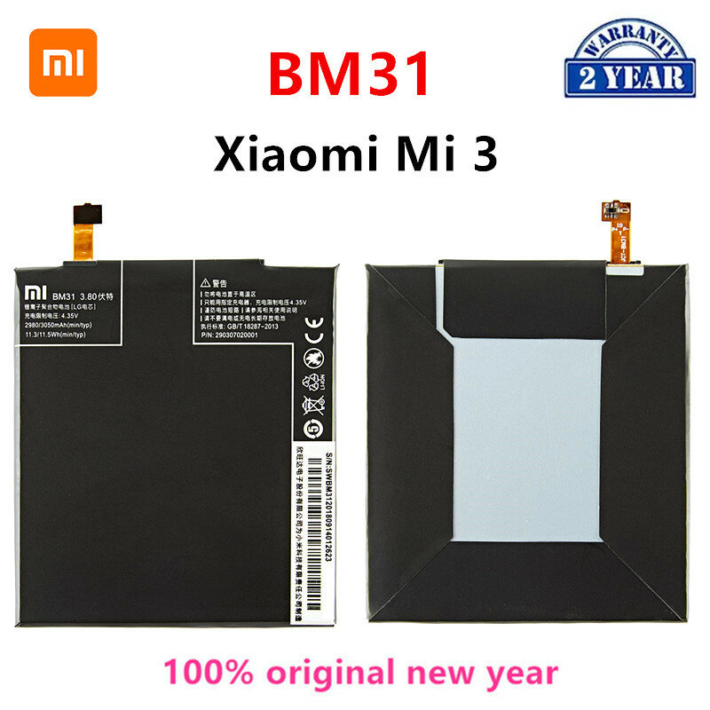 شياو مي 100% الاصلي BM31 3050mAh بطارية ل Xiaomi مي 3 Mi3 M3 BM31 عالية الجودة الهاتف استبدال بطاريات + أدوات