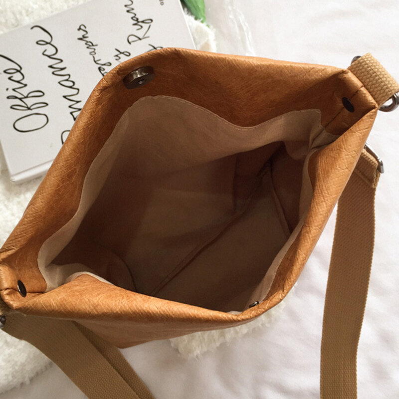 خمر رسالة دوبونت ورقة حقيبة كتف سعة كبيرة جلدية قابلة للطي حقيبة كروسبودي عادية فاخرة مصمم حقيبة يد