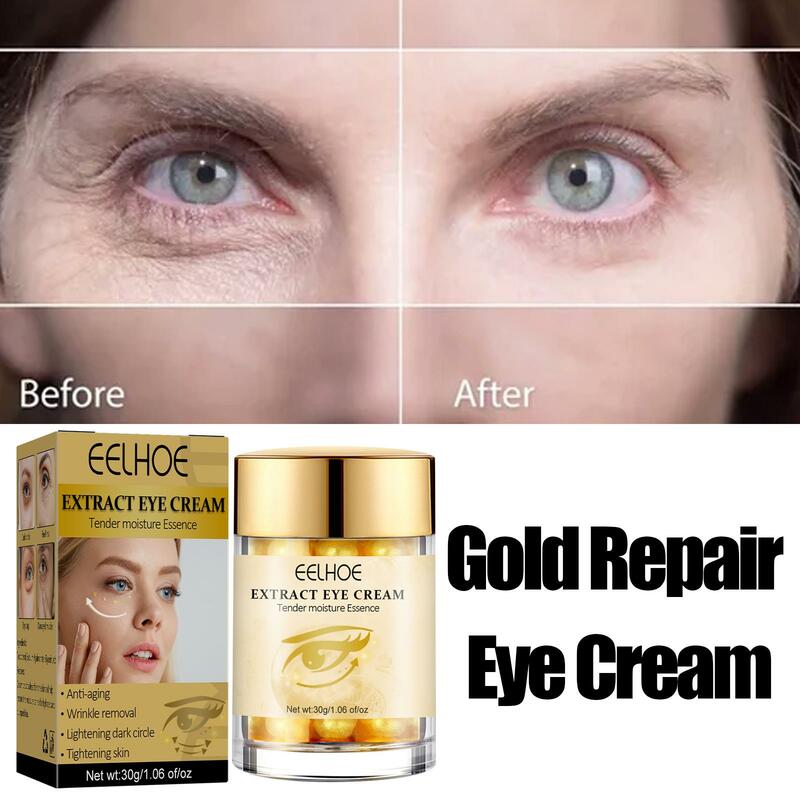 الذهب تنشيط إصلاح كريم عين ترطيب ترطيب ترطيب الهالات السوداء حقيبة العين إصلاح ترطيب العين الرعاية