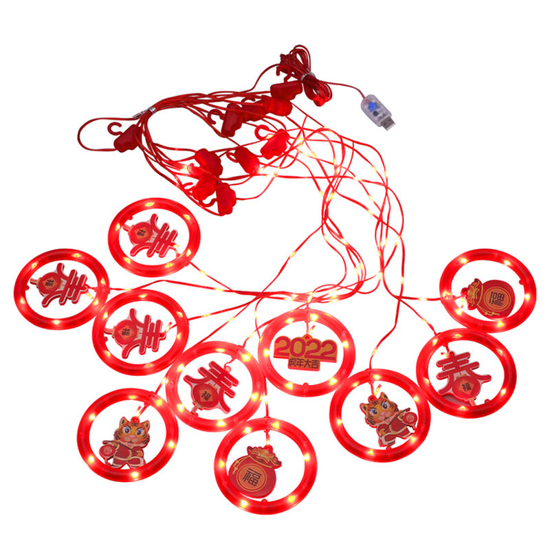الأحمر فانوس قلادة LED الصينية عقدة سلسلة أضواء الجنية أضواء وامض الديكور لقضاء عطلة الشارع المنزل بطارية USB بالطاقة #3