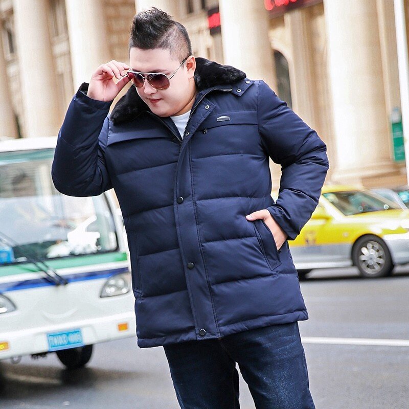 New High Quality Fashion Suepr Large Men Oversized Thickened Hair Collar Coat Thick Casual Down Jacket Plus Size XL-11XL12XL13XL #5