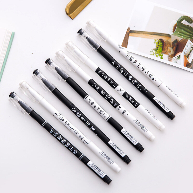 جديد طالب الإبداعية نص شخصية أسود 0.38 مللي متر هلام القلم Xueba Xue الخبث قلم خاص مدرسة فحص اللوازم المكتبية