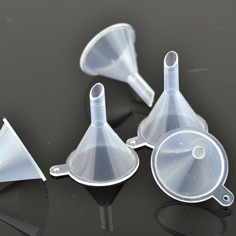 10pcs/lot Plastic Small Funnels For Perfume Liquid Essential Oil Filling Empty Bottle Packing Tool Small Funnel For School