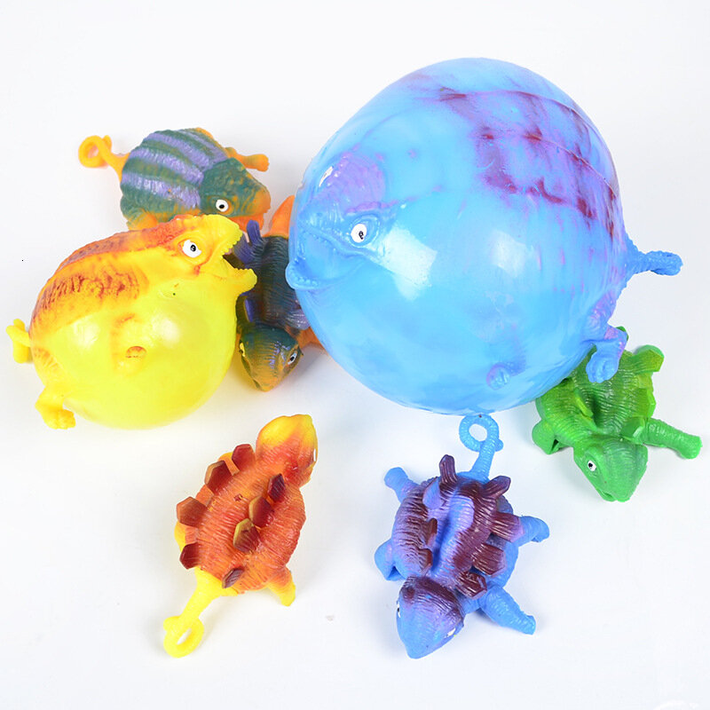 مضحك تهب الحيوان تنفيس سحق لعبة الأولاد ديناصور نفخ الكرة الاطفال اللعب بالون المياه ضغط الجدة ألعاب احتفالات للأطفال