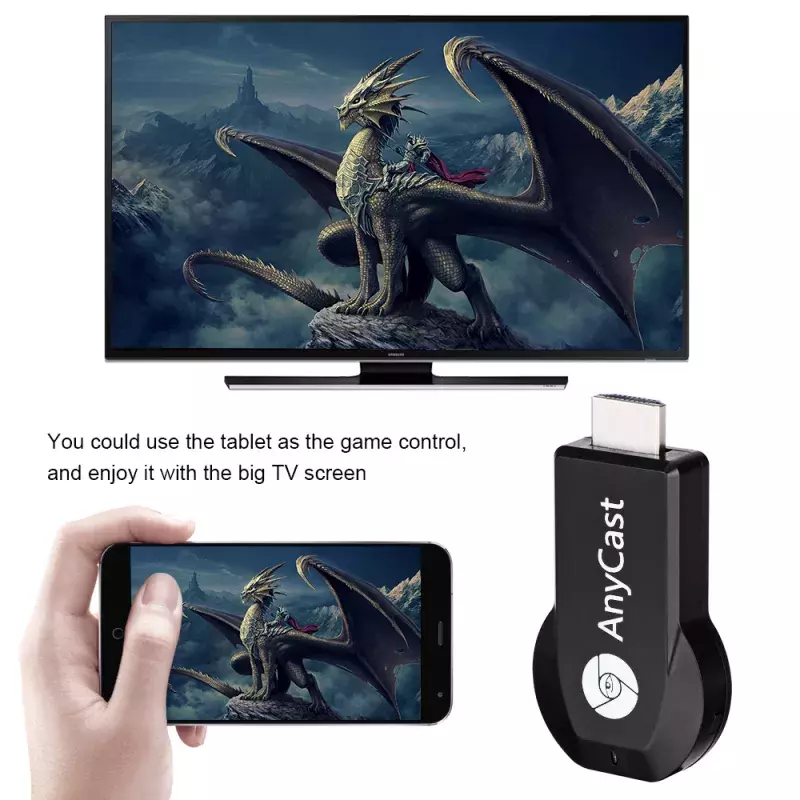 2.4G 1080P WiFi Wireless Display Dongle Video Receiver HDMI-compatible Adapter Dongle Screen Mirroring Adaptor Streaming Devices