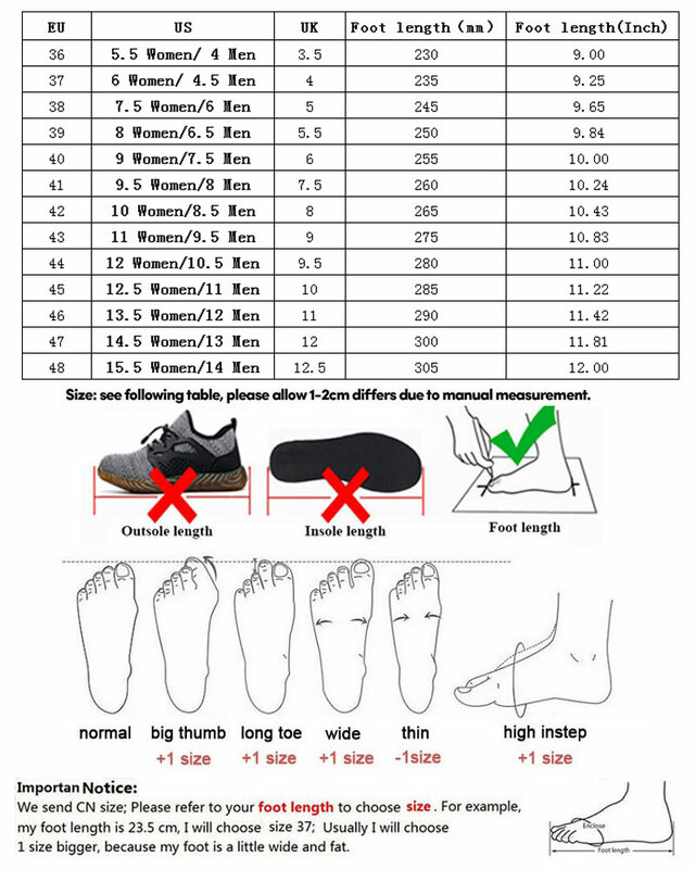 Jackshibo Steel Toe Shoes for Men Women Safety Indestructible Work Shoes Lightweight Breathable Composite Toe Sneakers