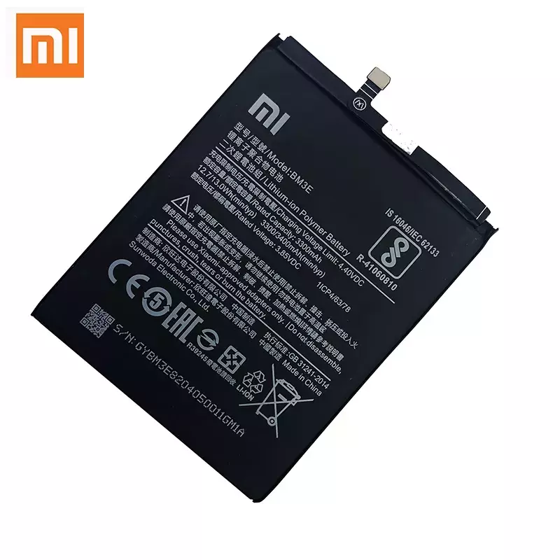 بطارية هاتف أصلية 100% BM3E لهاتف شاومي Xiaomi8 Mi 8 Mi8 M8 Real 3400mAh بطارية عالية الجودة + أدوات مجانية
