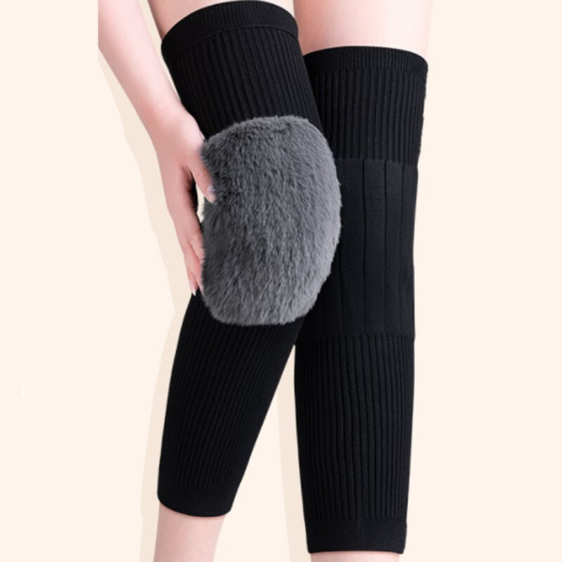 Cashmere Autumn Winter Warm Knee Pads Outdoor Sports Cycling Cold Protection Leg Warmers Thickened Warm Protector Flexibility #1