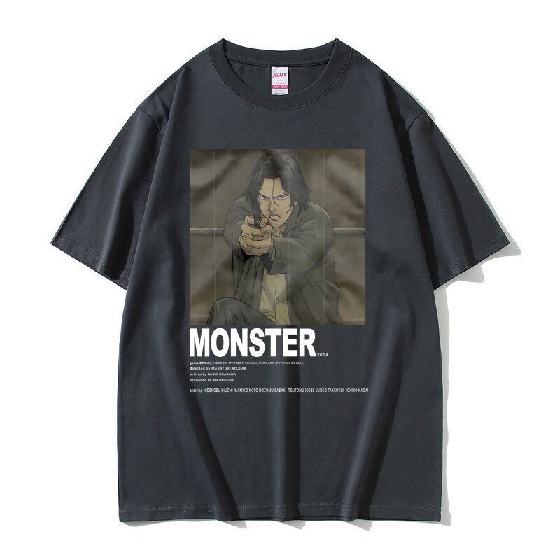 Manga Monster Naoki Urasawa Graphic Tshirt Short Sleeve Men Women Soft Cotton T Shirt Monster Anime Tees Vinland Saga T-shirt