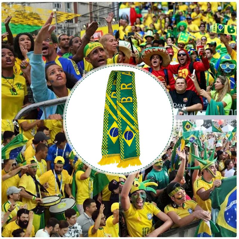 2022 المنافسة العالمية لكرة القدم مباراة البرازيل وشاح كرة القدم الأرجنتين اسبانيا وشاح مع شرابات لوازم الحفلات في الموقع الهتاف