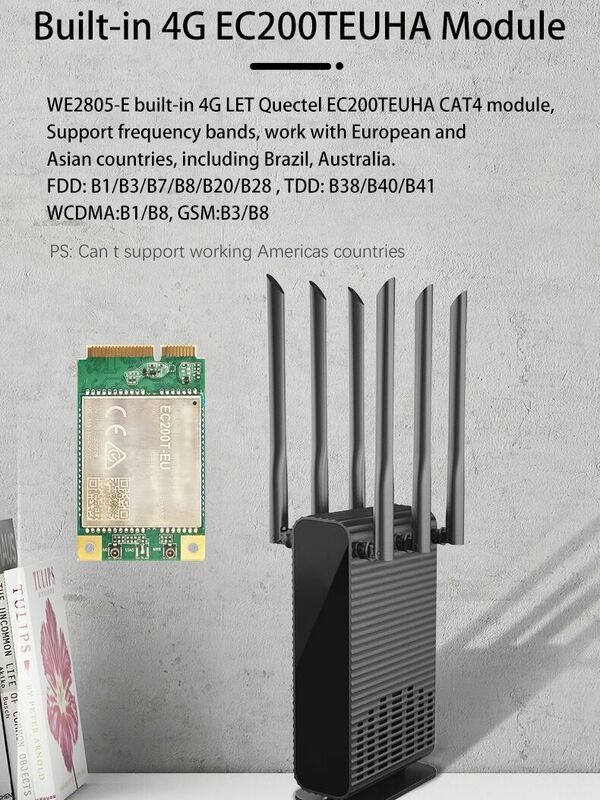 جهاز توجيه بشريحة 4G LTE من Zbtlink 1200mbps 300Mbps 2 * LAN 10G لتاريخ حركة المرور واي فاي مكبر إشارة خارجي 4G EC200AEUHA مودم #4