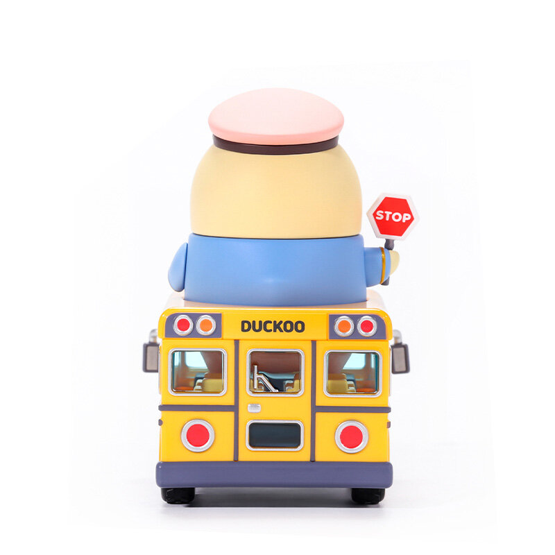أنيمي POPMART DUCKOO مدرسة حافلة يا سلسلة بولي كلوريد الفينيل عمل الشكل الحلي 150% الأصلي جمع نموذج ألعاب الدمى Realshot