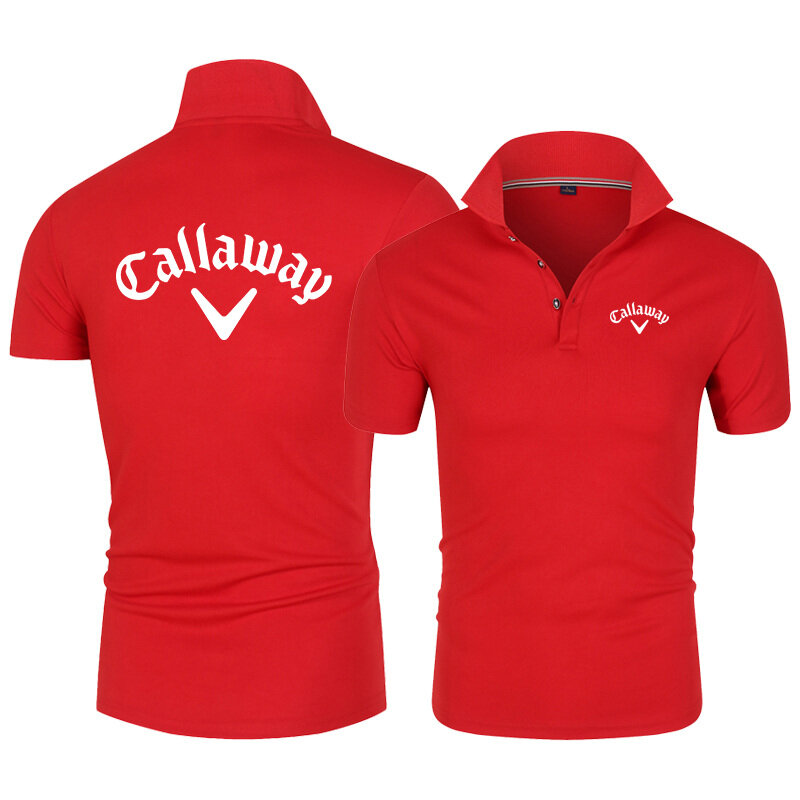 2022 Callaway الرجال تيشرت بولو الجولف الصيف الكلاسيكية قمصان قصيرة الأكمام القطن عادية ماركة جولف السترة